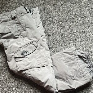 Burton Light Gray Cargo Waterproof Snow Pants for Kids